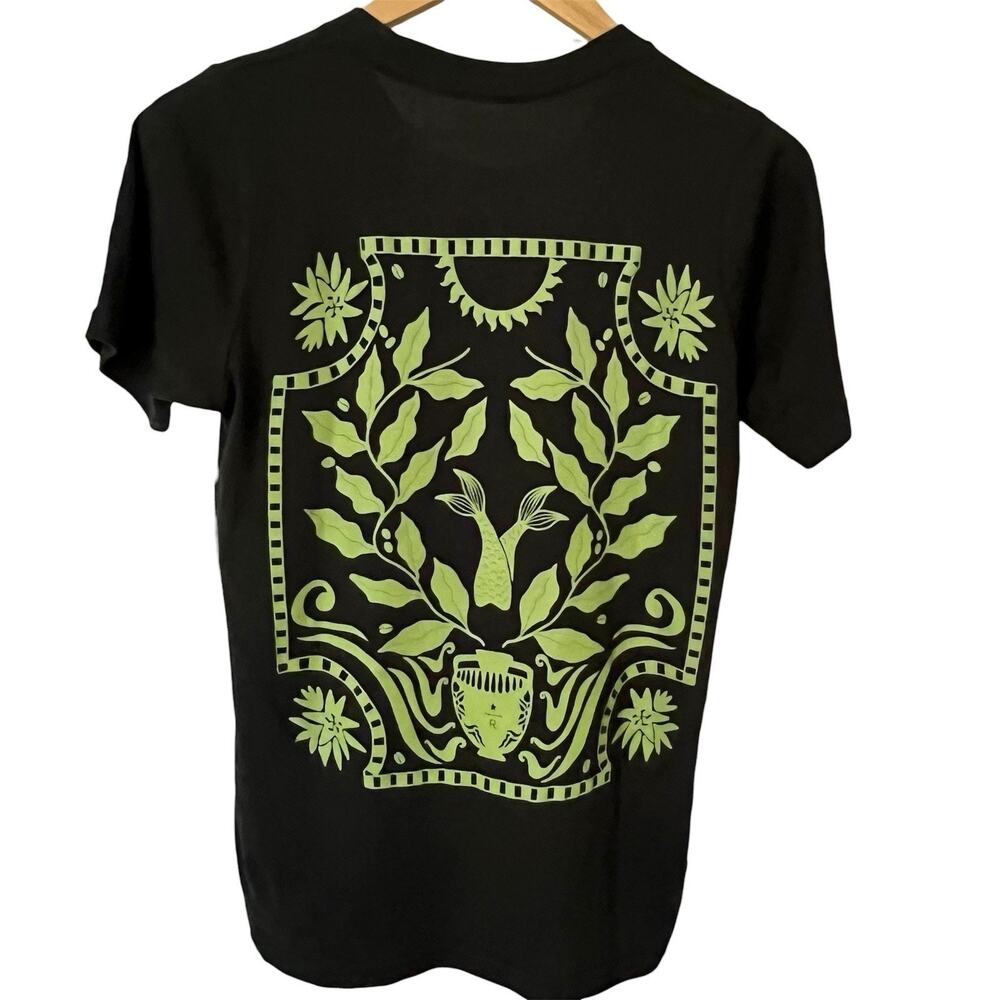 Starbucks Reserve Roastery Graphic T-Shirt Black Green Laurel Women's XS Seattle